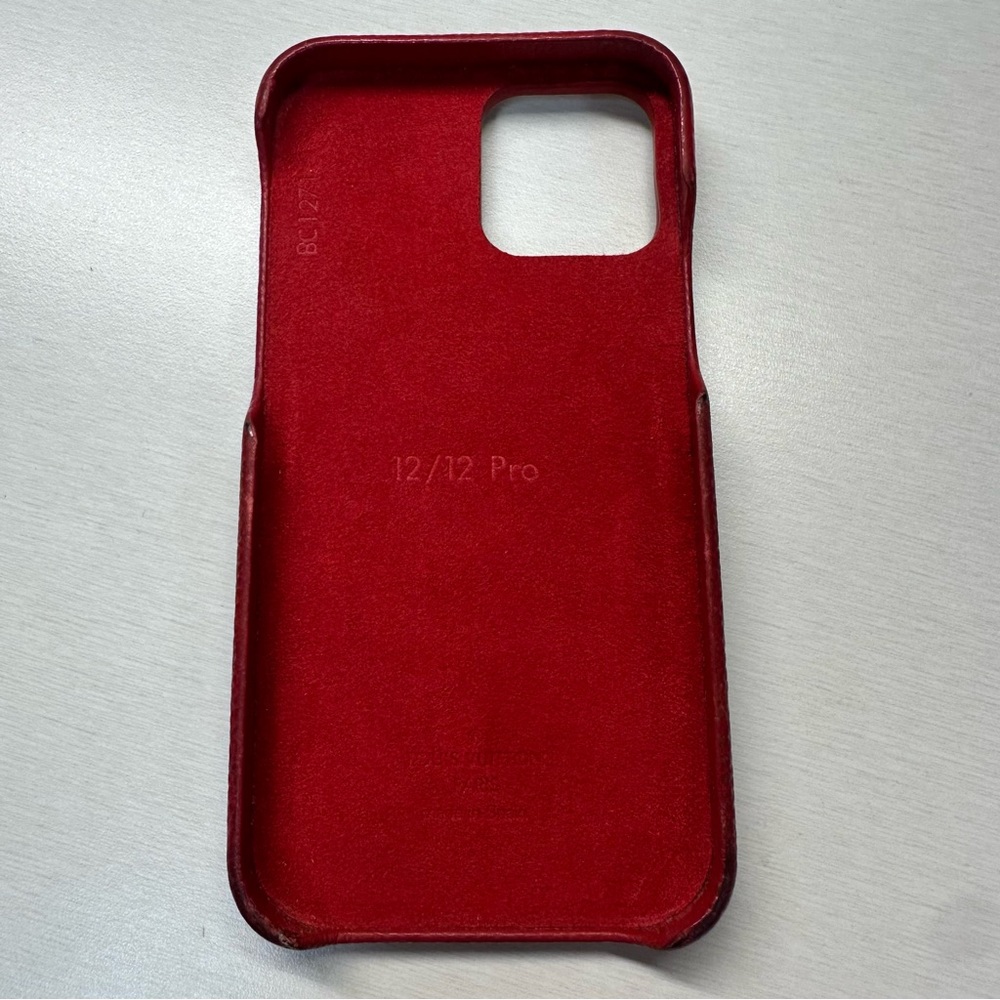 Louis Vuitton Red Leather iPhone Case with Monogram Card Pocket - Picture 4 of 11